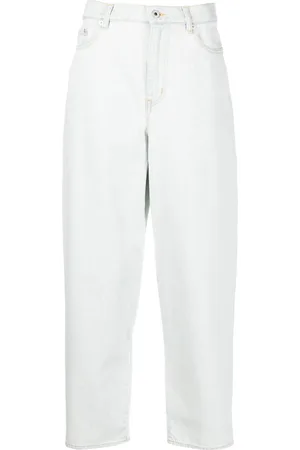 Kenzo Logo-embroidered straight-leg jeans