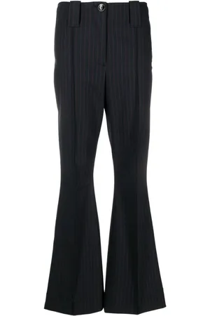 Ganni Pinstripe flared trousers