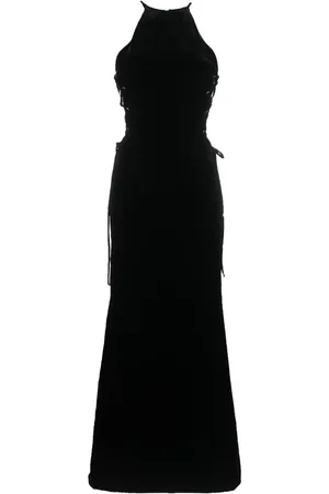 Alessandra Rich Lattice lace-up gown
