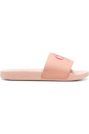 Calvin Klein Logo-print open-toe slides