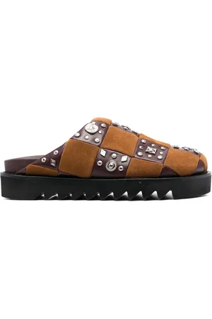 TOGA PULLA Stud-embellished leather clogs