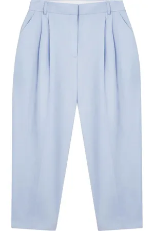 Stella McCartney Pleated cropped-leg trousers