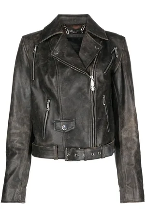 Philipp Plein Leather biker jacket