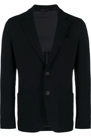 Giorgio Armani Single-breasted herringbone blazer