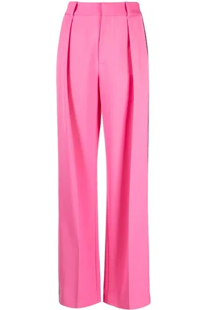 AREA Crystal-embellished palazzo trousers