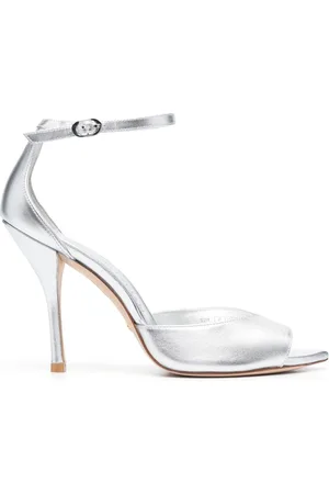Stuart Weitzman Nudist 100mm metallic-finish sandals