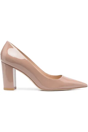 Stuart Weitzman Block 85mm leather pumps