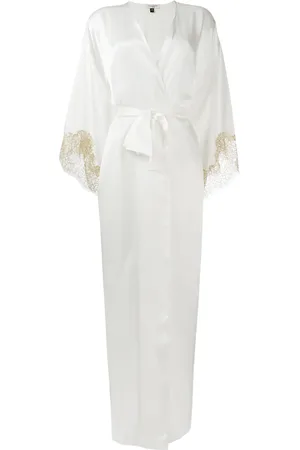 Gilda & Pearl Gina lace-trim robe