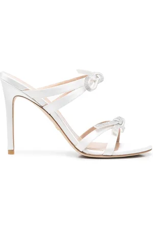 Stuart Weitzman 110mm SW Bow crystal embellished sandals
