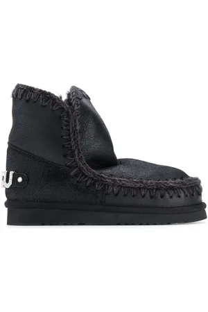 Mou Rhinestone-logo boots