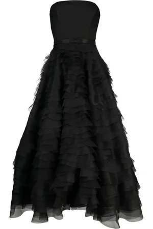 Ana Radu Ruffled corset-style midi dress