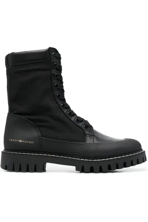 Tommy Hilfiger Logo-stamp lace-up boots
