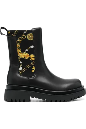 VERSACE Baroque-print ankle boots