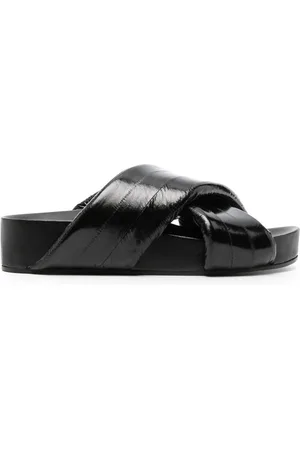 Jil Sander Crossover-strap leather sandals