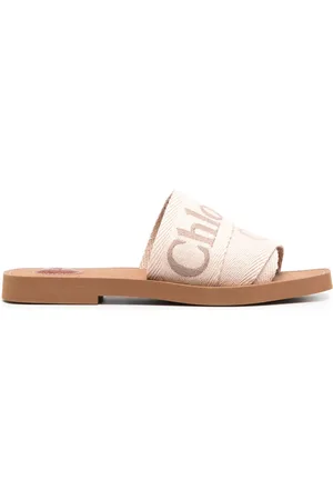 Chloé Logo-embroidered slip-on sandals