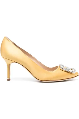 Manolo Blahnik Hangisi 70mm crystal-buckle pumps