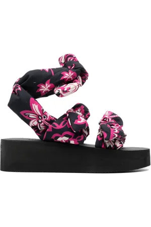 RED(V) 50mm platform sandals