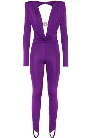 Philipp Plein Shoulder Padded bodycon-design jumpsuit