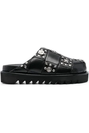 TOGA PULLA Stud-embellished leather clogs