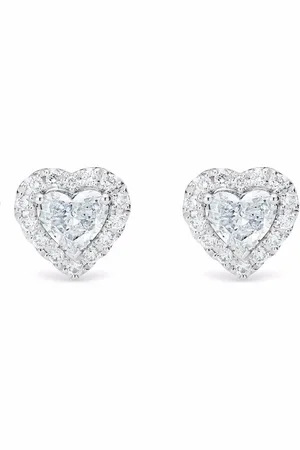 De Beers 18kt white gold Aura diamond stud earrings
