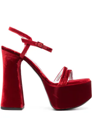 Serafini 145mm velvet-finish sandals
