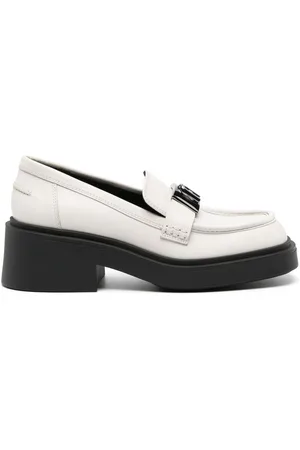 Furla 58mm logo-plaque leather loafers