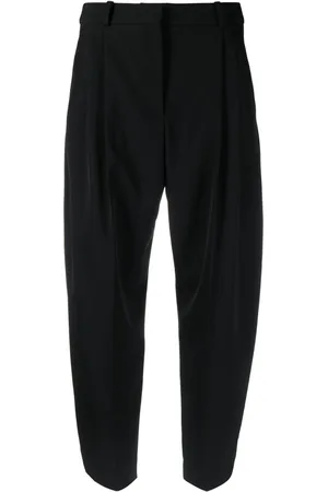 Stella McCartney Tapered-leg cropped wool trousers