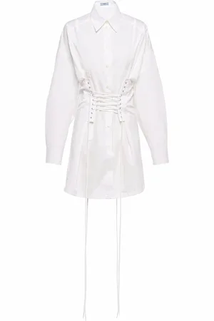 Prada Lace-up shirt dress