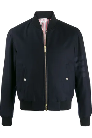 Thom Browne Tonal 4-Bar flannel blouson jacket