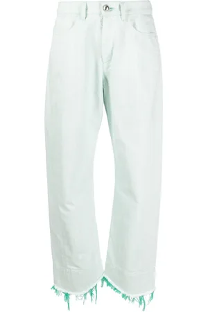 Jil Sander Frayed-hem wide-leg trousers