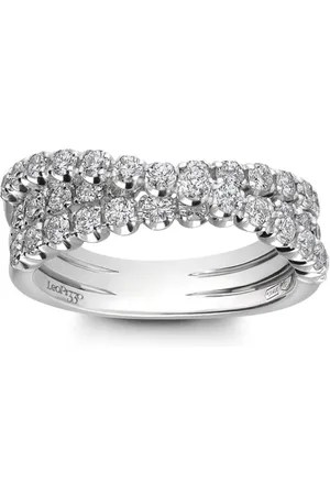 Leo Pizzo 18kt white gold Waves diamond ring