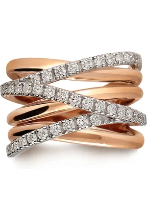 Leo Pizzo 18kt gold diamond Waves ring