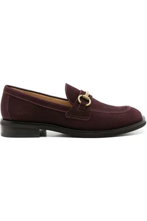 Sarah Chofakian Paulette nubuck leather loafers