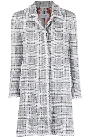 Thom Browne Crochet-appliqué tweed coat