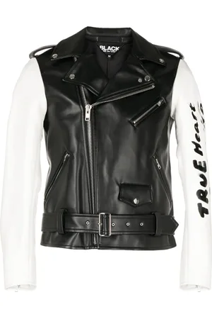 Comme des Garçons Contrasting-sleeves biker jacket