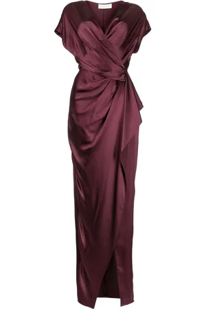 Michelle Mason Wrap drape-detail gown
