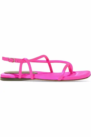 Proenza Schouler Satin-effect strappy flat sandals