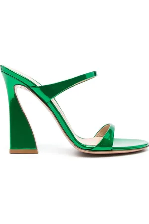 Gianvito Rossi 115mm metallic leather sandals