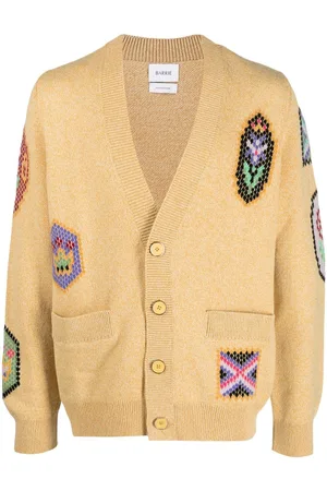 Barrie Scottish Symbols intarsia-knit cardigan