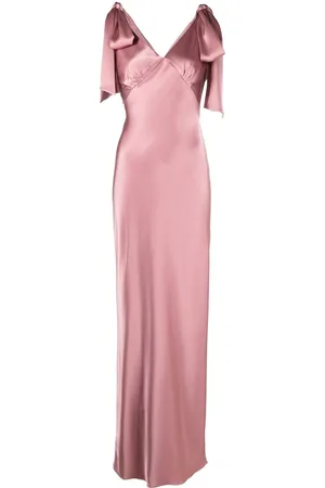 V:PM ATELIER Bow-detail V-neck gown
