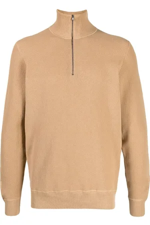 PRINGLE OF SCOTLAND Half-zip cotton jumper