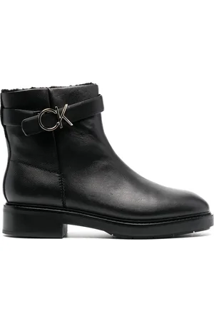 Calvin Klein Logo-buckle ankle boots