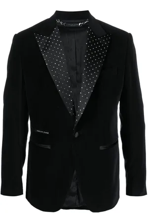 Philipp Plein Single-breasted velvet blazer