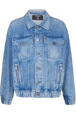 Balmain 70s logo-patch denim jacket