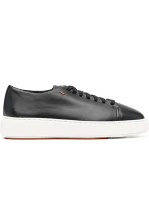 santoni Leather low-top sneakers