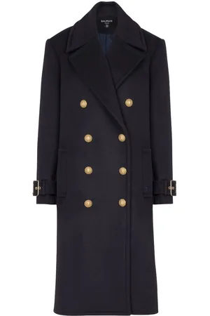 Balmain Double-breasted wool coat