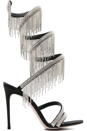 LE SILLA Jewels 105mm fringe-detail sandals