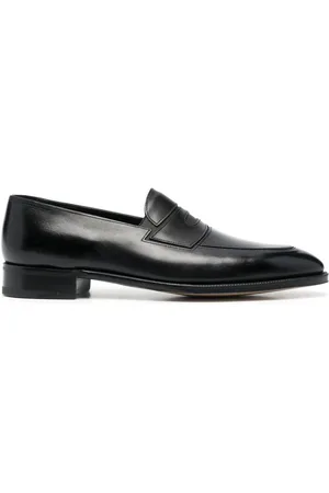 JOHN LOBB Almond-toe detail loafers