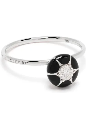 SELIM MOUZANNAR 18kt white gold Sea Flowers diamond enamel ring