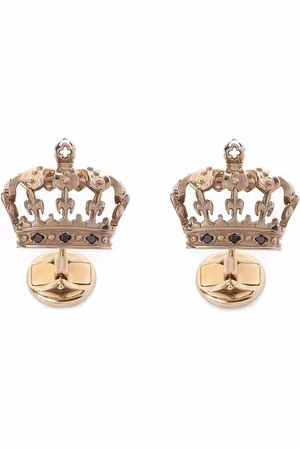 Dolce & Gabbana Gemstone-detail crown cufflinks